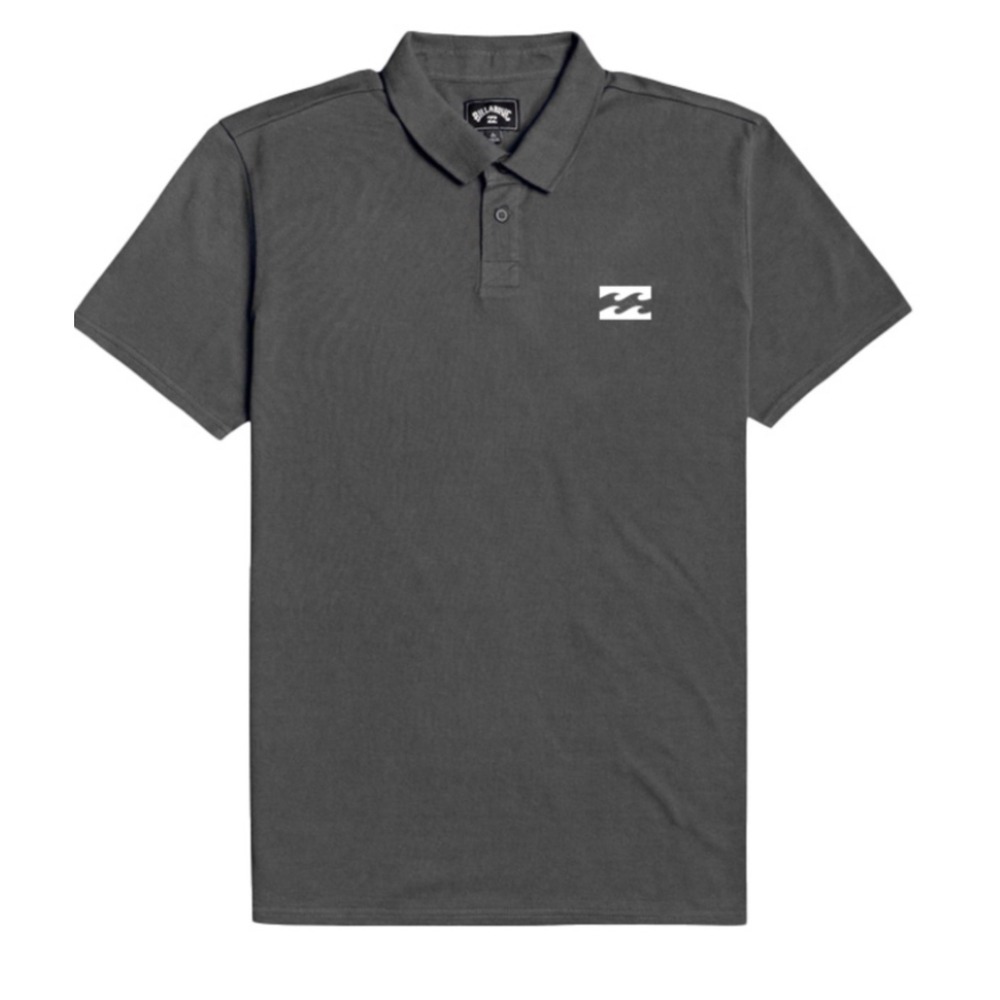 Billabong Coronado Polo SS Mens Small Black NWT Performance UPF 50+ Shirt